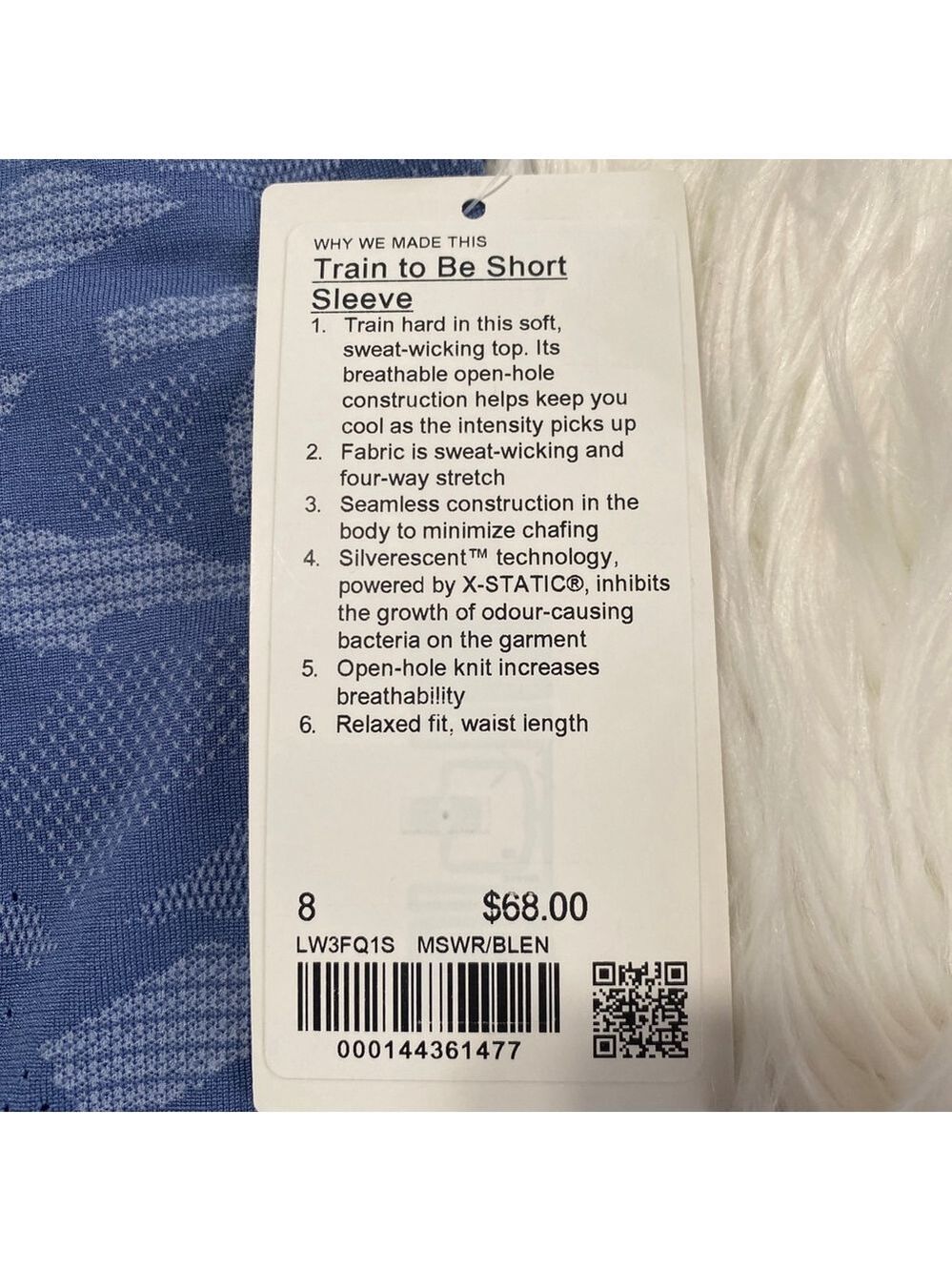 Lululemon woman’s Blue Train to Be Short Sleeve Tee Size 8 - Picture 4 of 5